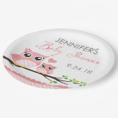 Bord Baby shower | Roze Chevron Girl (Gekanteld)