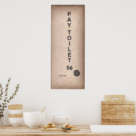  bord - Betaal 5 eBay-winkel Poster (Keuken)