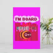 Bord Bij Kunstprint Briefpapier (Staand voorkant)