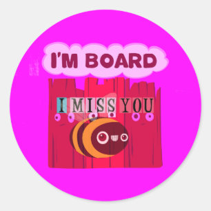Bord Bij Kunstprint Ronde Sticker