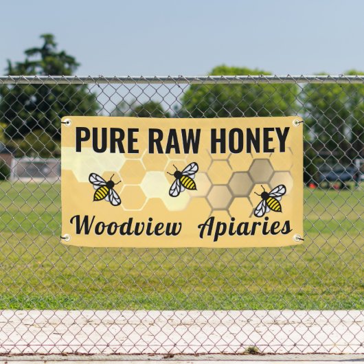 Bord Bijenhoning Imker Honingraat Pure Rauw Honing Spandoek (Insitu)