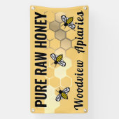 Bord Bijenhoning Markt Bijenhoning Pure Rauw Honin Spandoek (Verticaal)