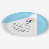 Bord blauw afstuderen papier en witte HAMbyWG (Gekanteld)