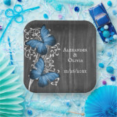 Bord blauw bijtend rondvliegend rondzendpapier (Feest)