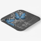 Bord blauw bijtend rondvliegend rondzendpapier (Gebogen)