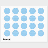 Bord Blauw boek Ronde Sticker (Vel)
