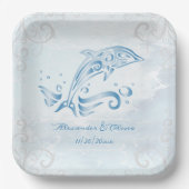 Bord blauw dolfijnvriendelijk weddenschap (Voorkant)