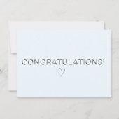 Bord Blauw Elegant Alle gelegenheden Congrats Flat Kaart (Voorkant)