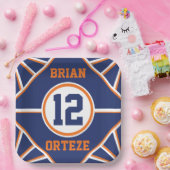 Bord Blauw en Oranje sportthema (Feest)