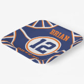 Bord Blauw en Oranje sportthema (Gebogen)