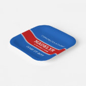 Bord Blauw en rood aangepast Afstuderen (Gebogen)