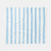 Bord Blauw en Wit Gestreepte Sherpa Deken (Voorkant (Horizontaal))