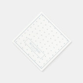 bord blauw kleine hartjes patroon op witte bruilof servet (Hoek)