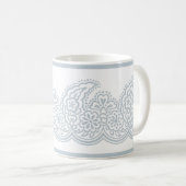 Bord Blauw Paisley Koffie Mok (Voorkant rechts)