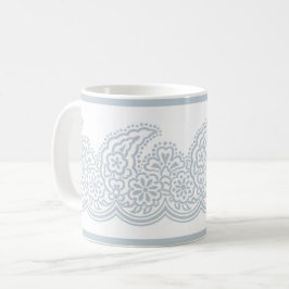 Bord Blauw Paisley Koffie Mok