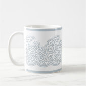 Bord Blauw Paisley Koffie Mok (Links)