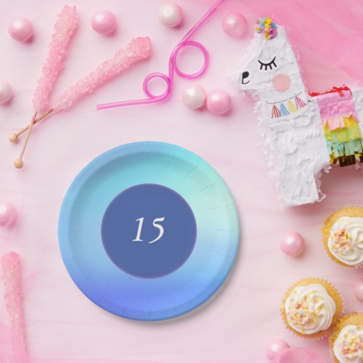 Bord Blauw papier (Feest)