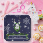 Bord blauw rendierpapier (Feest)