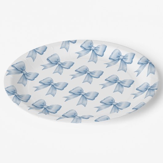 Bord Blauw  Satin Bow Pattern (Gekanteld)