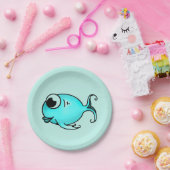 Bord blauw vispapier (Feest)