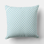Bord Blauw Wit Diagonaal Controleer Gingham Patroo Kussen (Achterkant)