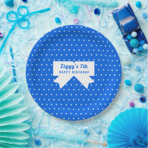 Bord Blauw-witte pooldots