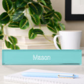 Bord blauwgroen Sky Personalized Name Naambordje