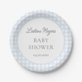Bord Blue Gingham Classic Boys Baby shower