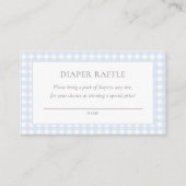 Bord Blue Gingham Classic Boys Baby shower Informatiekaartje (Voorkant)