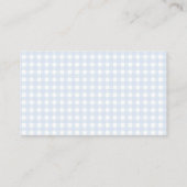 Bord Blue Gingham Classic Boys Baby shower Informatiekaartje (Achterkant)