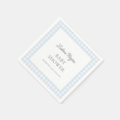 Bord Blue Gingham Classic Boys Baby shower Servet (Hoek)