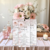 Bord Blush Roze Daisy Programa de bodas