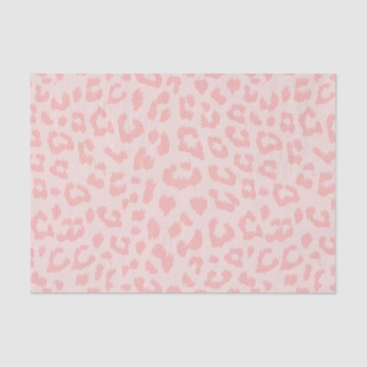 Bord Blush Roze Luipaard Print Tissuepapier (Voorkant)