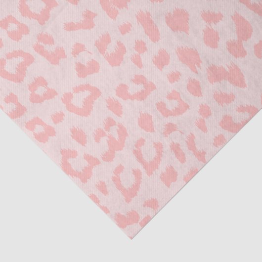 Bord Blush Roze Luipaard Print Tissuepapier (Detail)