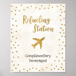 Bord 'Brandstofstation Bruidsfeest' Poster