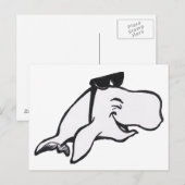 Bord Briefkaart voor het glimlachen van walvis (Voorkant / Achterkant)
