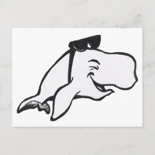 Bord Briefkaart voor het glimlachen van walvis