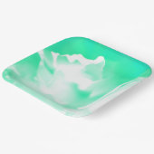 Bord Bright Seafoam Green Flower Print Paper (Gebogen)