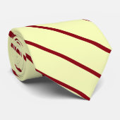 bord citroen en maroon, klassiek, diagonaal gestre stropdas (Opgerold)