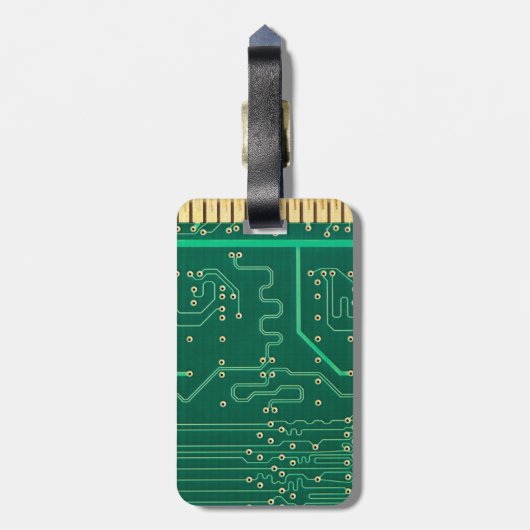 Bord computergeheugen bagagelabel (Achterkant verticaal)