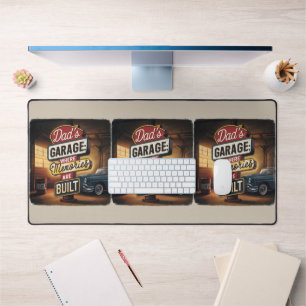 Bord 'Dad's Garage Retro Vintage Automotive' Bureaumat