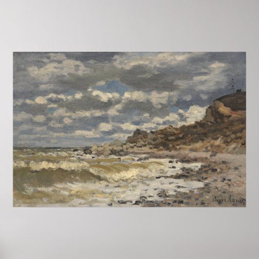 Bord de mer à Sainte-Adresse |  zeegezicht Poster (Voorkant)