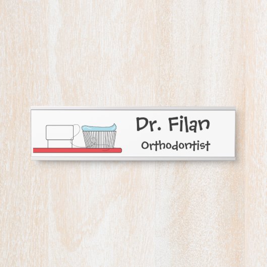 bord Dentist-deurnaam Deurbordje (Voorkant)