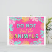 Bord 'Dieren Niet Voeren' | Wilde Borden (Staand voorkant)