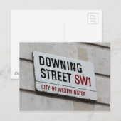 Bord Downing Street Briefkaart (Voorkant / Achterkant)