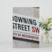 Bord Downing Street Briefpapier (Staand voorkant)