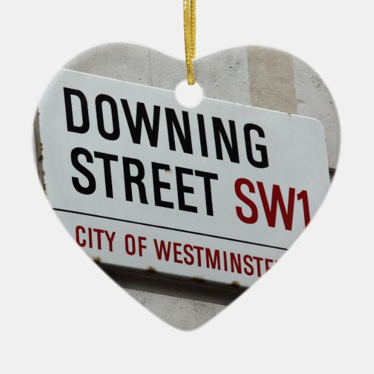 Bord Downing Street Keramisch Ornament (Voorkant)