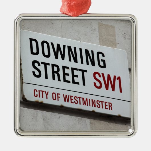 Bord Downing Street Metalen Ornament (Voorkant)