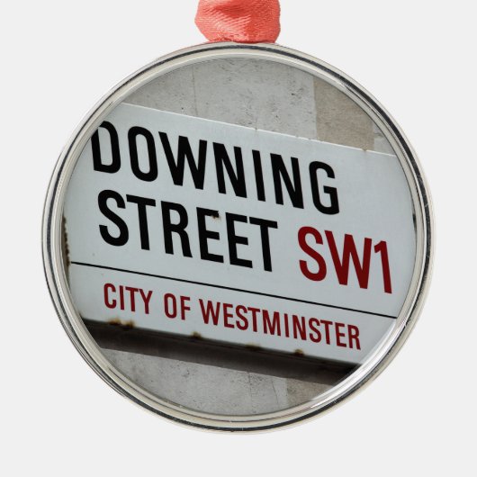Bord Downing Street Metalen Ornament (Voorkant)