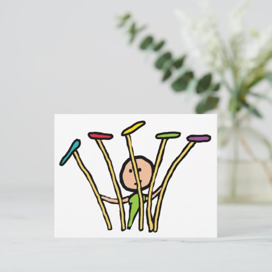 Bord draaien briefkaart (Staand voorkant)